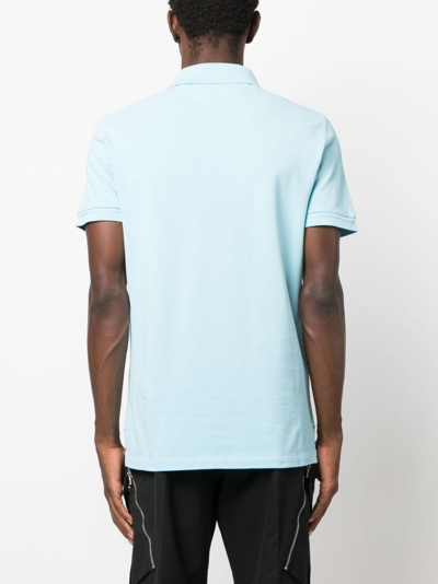Shop Tom Ford Short-sleeve Cotton Polo Shirt In Blue