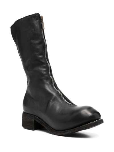 Shop Guidi 40mm Zip-up Knee-length Boots In Black