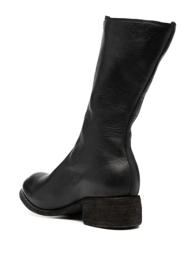 Shop Guidi 40mm Zip-up Knee-length Boots In Black