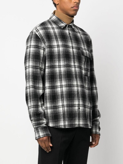 Dsquared2 Plaid-check Pattern Shirt In Black