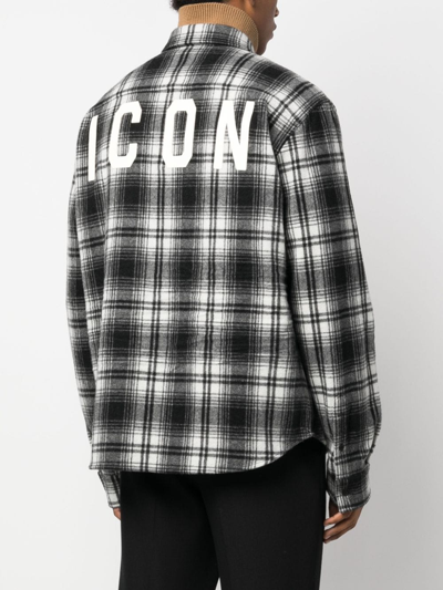 Dsquared2 Plaid-check Pattern Shirt In Black