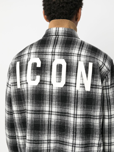 Dsquared2 Plaid-check Pattern Shirt In Black
