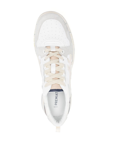 Shop Premiata Drake Logo-patch Sneakers In White