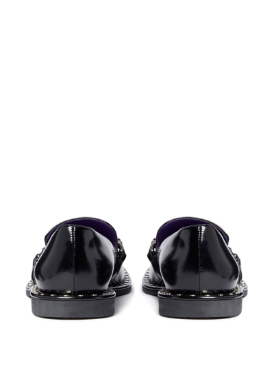 Stella Mccartney Falabella Chain-link Detailing Loafers In Black