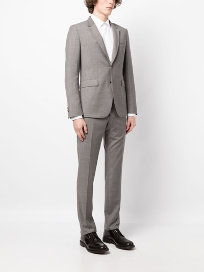 Shop Paul Smith Single-breasted Wool Suit In Grey