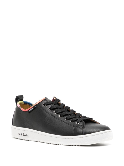 Shop Paul Smith Embossed-logo Low-top Sneakers In Black