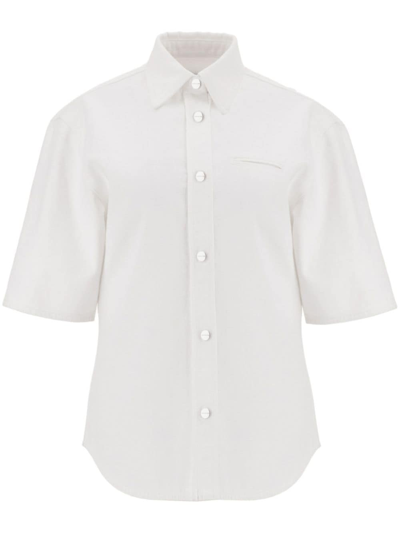 Shop Ferragamo Short-sleeve Cotton Shirt In White