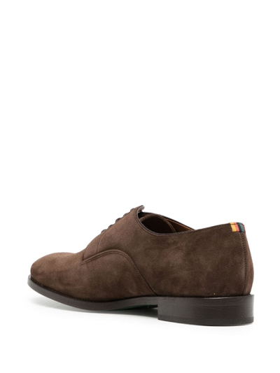 Shop Paul Smith Chester Suede Derby Shoes In Brown