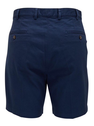 Shop Peter Millar Tailored Chino Shorts In Blue