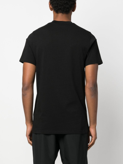 Shop Moncler Logo-appliqué Cotton T-shirt In Black