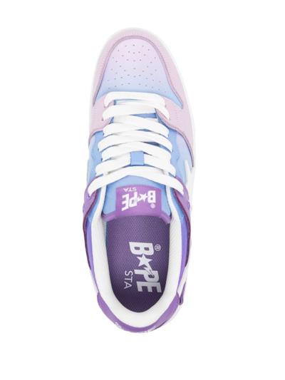 Shop A Bathing Ape Bape Sk8 Logo-patch Sneakers In Purple