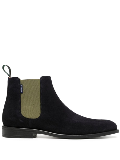 Shop Ps By Paul Smith Cedric Suede Chelsea Boots In Blue