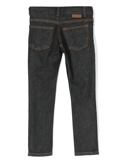 Shop Bonpoint Tael Mid-rise Straight-leg Jeans In Blue