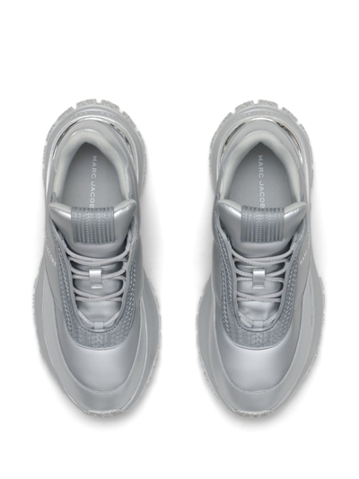 Shop Marc Jacobs The Metallic Lazy Runner Sneakers In Silver