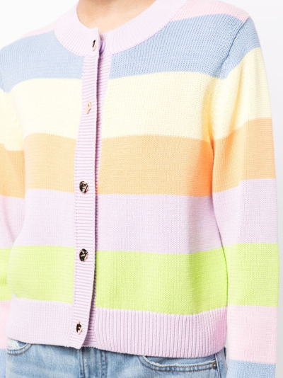Shop Olivia Rubin Striped Cotton Cardigan In Multicolour