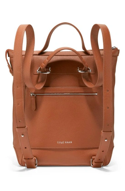 Shop Cole Haan Small Grand Ambition Leather Convertible Luxe Backpack In New British Tan