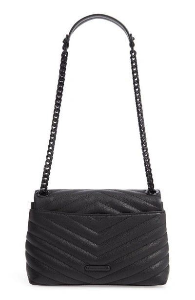 Shop Rebecca Minkoff Edie Quilted Leather Bag In Black
