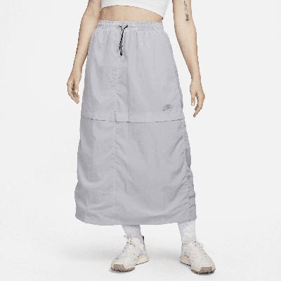 Shop Nike Women's  Sportswear Woven Skirt In Grey
