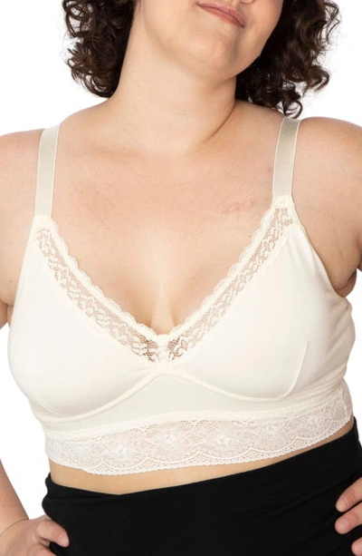 Shop Anaono Post-surgery Delilah Lounge Pocketed Bralette In Ivory