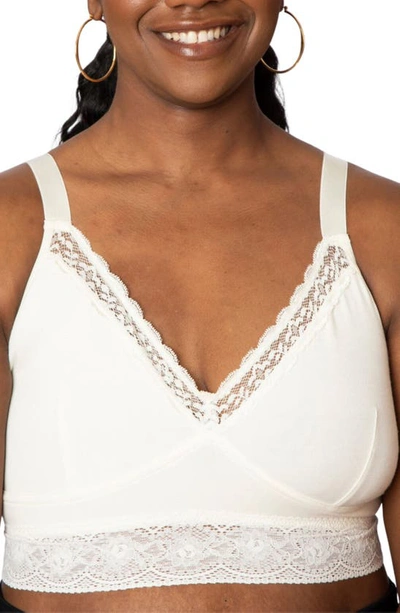 Shop Anaono Post-surgery Delilah Lounge Pocketed Bralette In Ivory