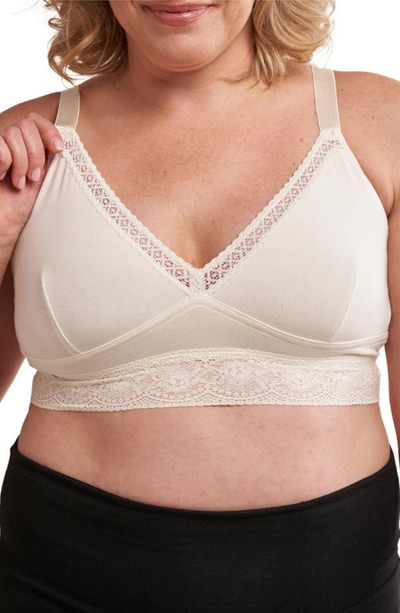 Shop Anaono Post-surgery Delilah Lounge Pocketed Bralette In Ivory