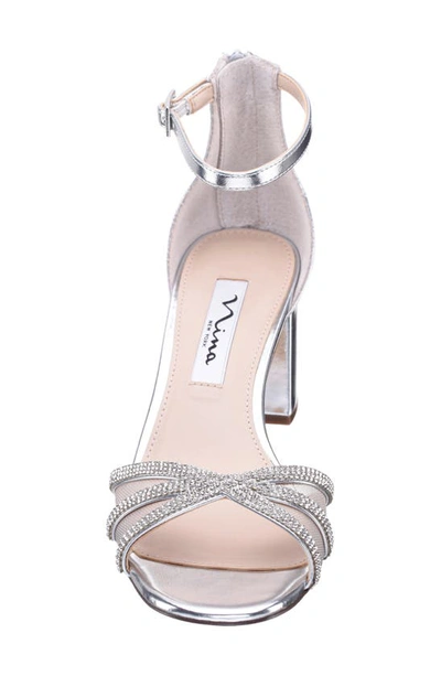 Shop Nina Brooke Ankle Strap Sandal In Silver