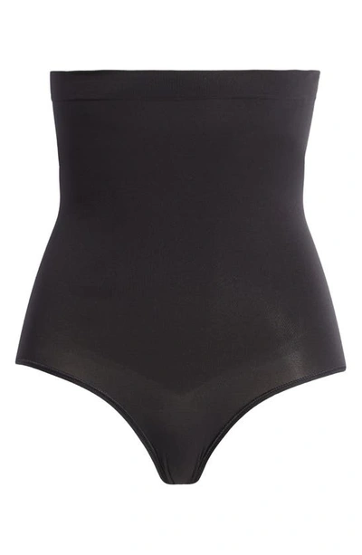 Spanx Everyday Seamless Shaping High-waisted Brief In Very Black