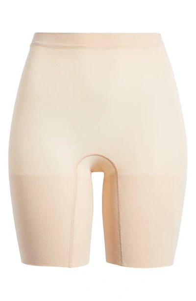 Shop Spanx Everyday Shaping Shorts In Soft Beige