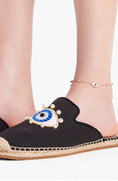 Shop Kate Spade All Seeing Station Anklet In Cream Multi