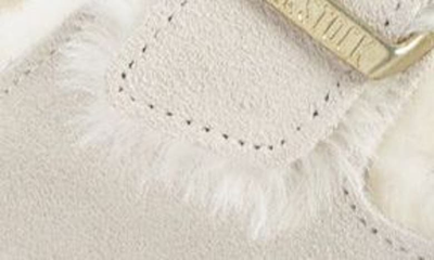 Shop Birkenstock Arizona Genuine Shearling Lined Slide Sandal In Antique White/ Antique White