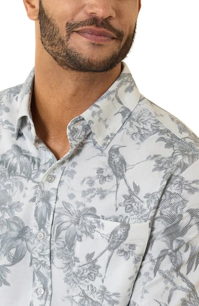 Shop Tommy Bahama San Lucio Canopy Floral Button-up Shirt In Silver Filigree