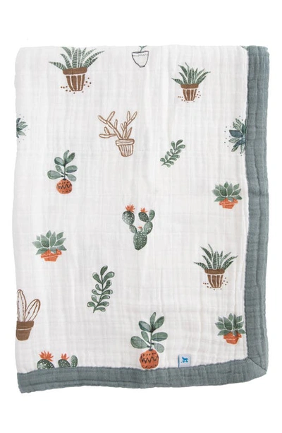Little Unicorn Cotton Muslin Baby Quilt In Prickle Pots
