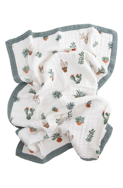 Little Unicorn Cotton Muslin Baby Quilt In Prickle Pots