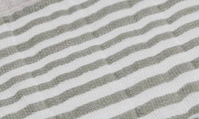 Little Unicorn Cotton Muslin Baby Quilt In Grey Stripe
