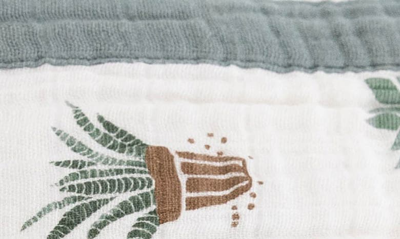 Little Unicorn Cotton Muslin Baby Quilt In Prickle Pots