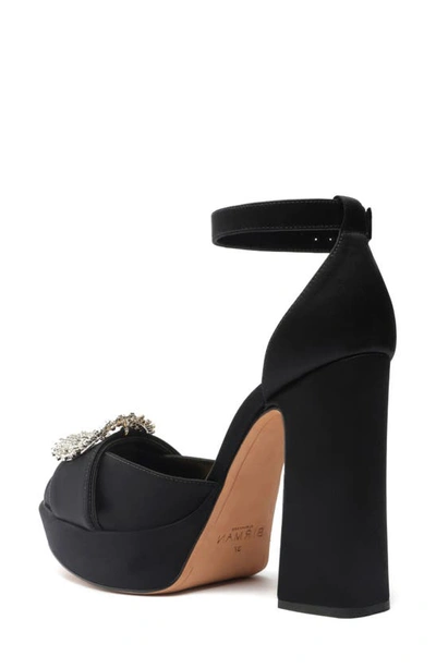 Shop Alexandre Birman Madelina Ankle Strap Peep Toe Platform Sandal In Black