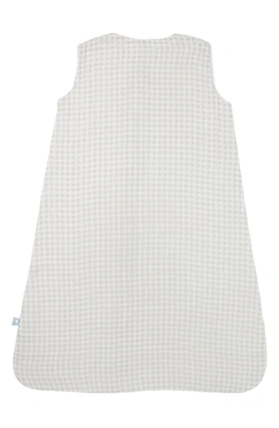 Little Unicorn Cotton Muslin Wearable Blanket In Tan Gingham