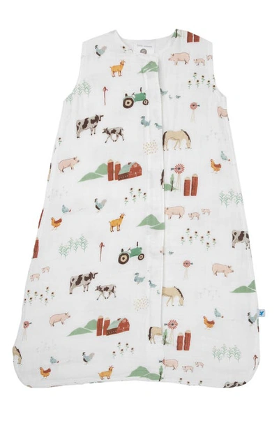 Shop Little Unicorn Cotton Muslin Wearable Blanket In Farmyard