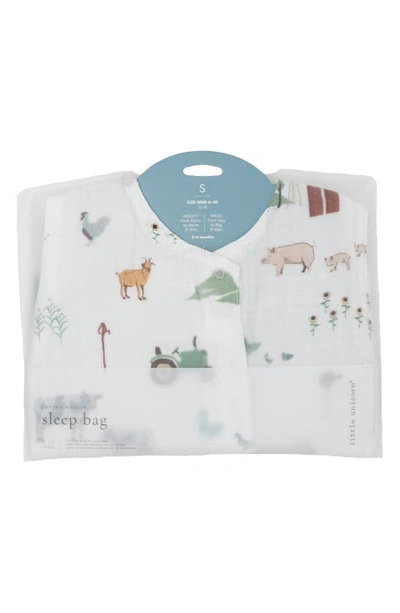 Shop Little Unicorn Cotton Muslin Wearable Blanket In Farmyard