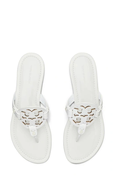 Shop Tory Burch Miller Sandal In Optic White Patent