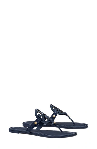 Shop Tory Burch Miller Sandal In Perfect Navy Patent