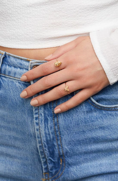 Bony Levy 14k Gold Butterfly Stacking Ring In 14k Yellow Gold