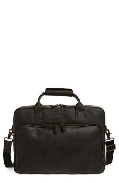 Shop Johnston & Murphy Rhodes Leather Briefcase In Black