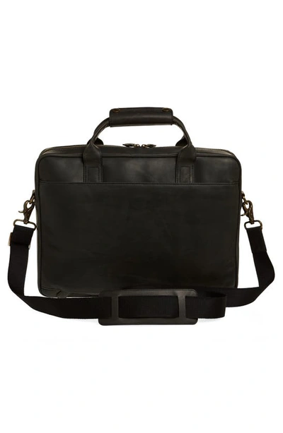 Shop Johnston & Murphy Rhodes Leather Briefcase In Black