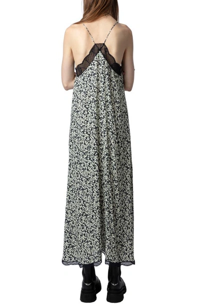 Shop Zadig & Voltaire Risty Floral Crepe Slipdress In Vanille