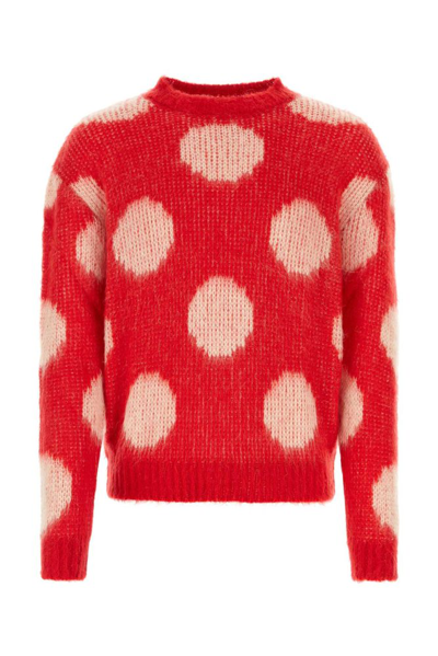 Shop Marni Polka In Red