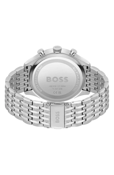 Shop Hugo Boss Gregor Chronograph Bracelet Watch, 45mm In Black
