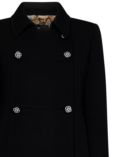 Shop Etro Coat In Black