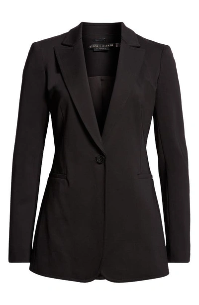 Shop Alice And Olivia Breanne Fitted Blazer In Black