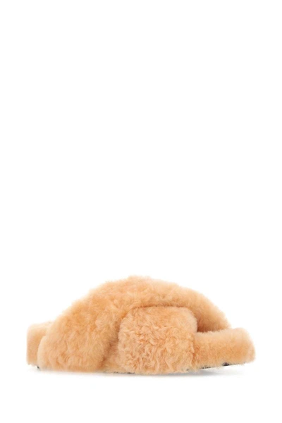 Jil Sander Comfortable Shearling Slides With A Playful Touch In Orange
